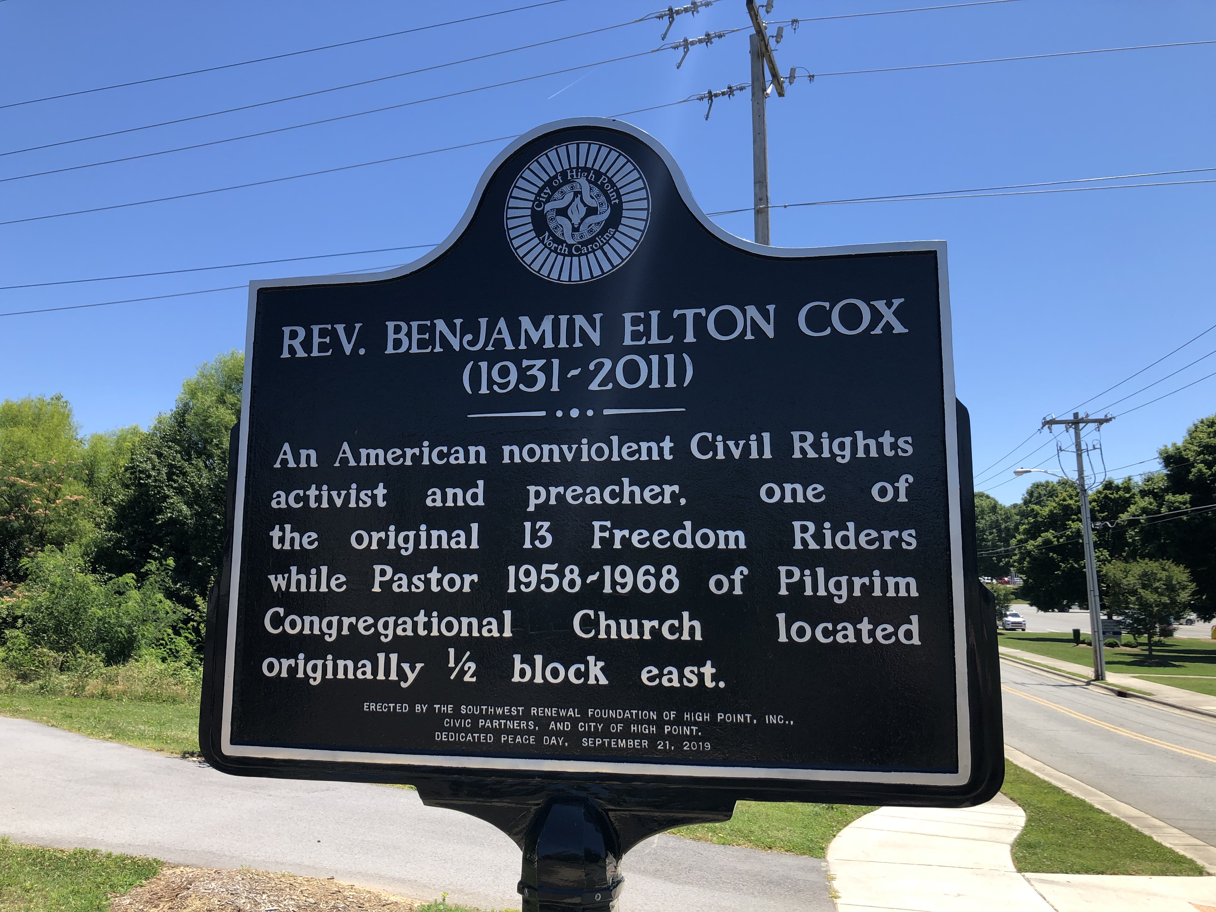 Rev. Benjamin Elton Cox Marker