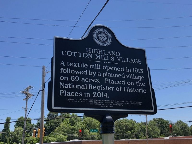 Highland Cotton Mills Village Marker image. Click for full size.