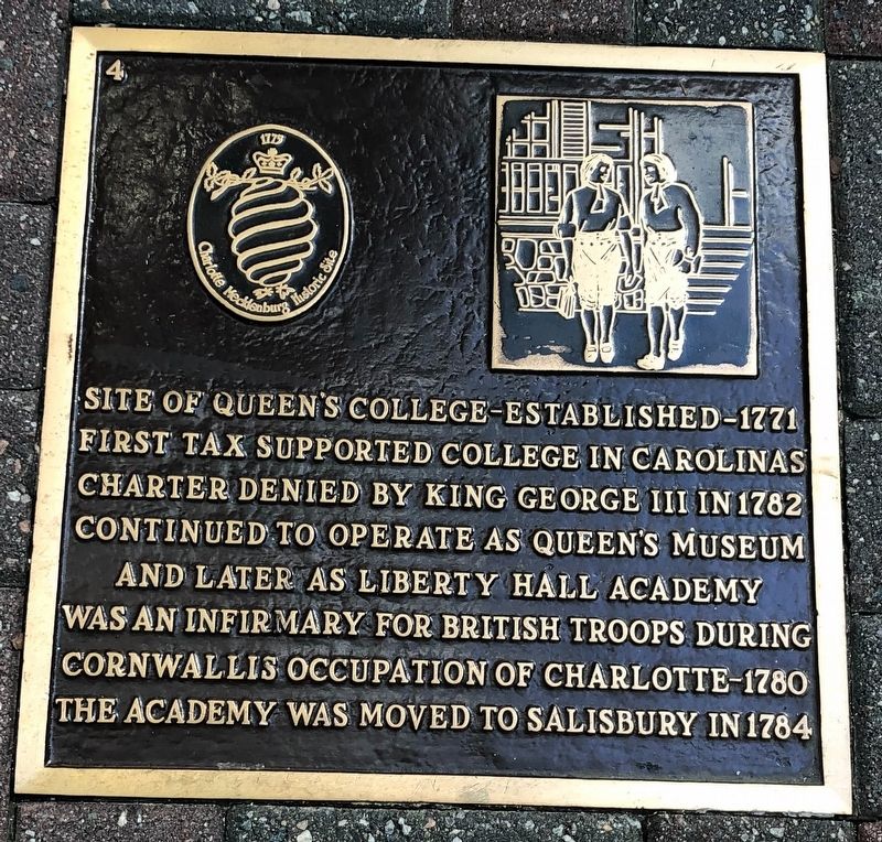 Site of Queen's College Marker image. Click for full size.