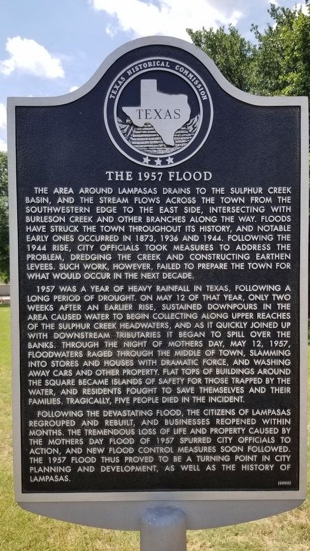 The 1957 Flood Marker image. Click for full size.