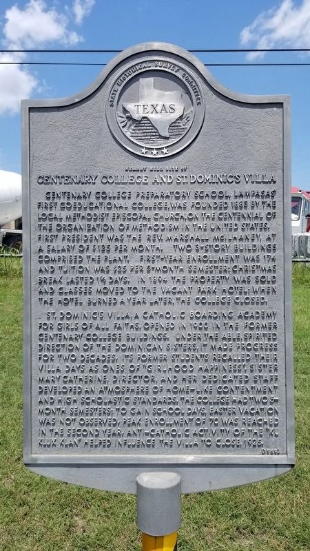 Centenary College and St. Dominic's Villa Marker image. Click for full size.