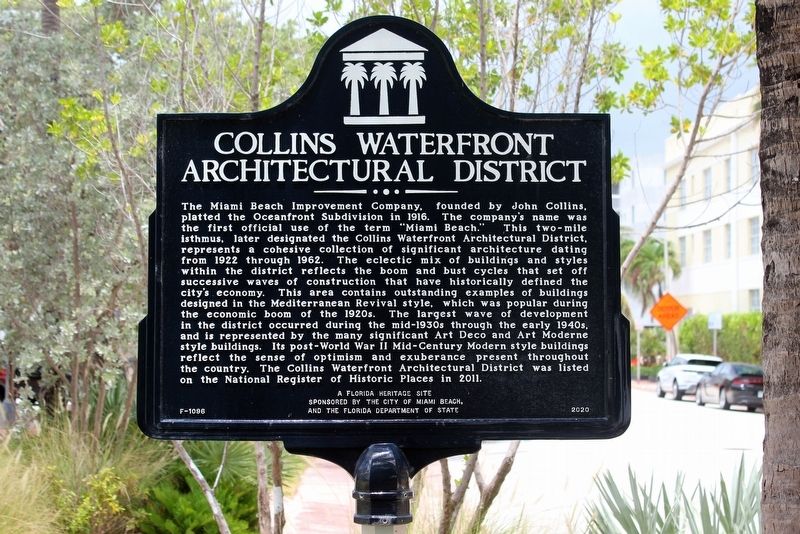 Collins Waterfront Architectural District Marker image. Click for full size.