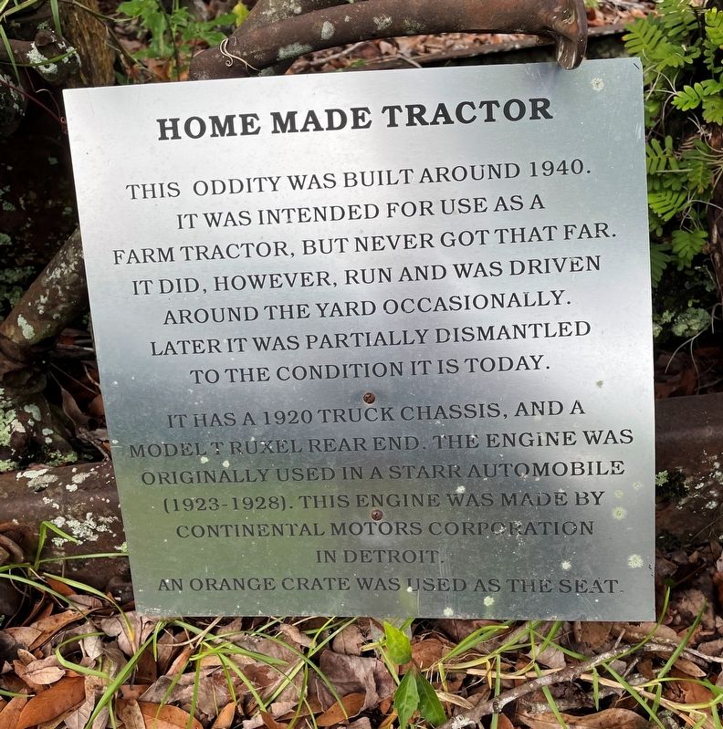 Home Made Tractor Marker image. Click for full size.