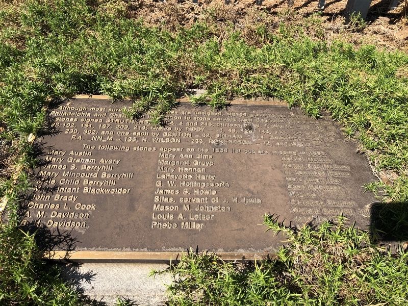 Settlers' Cemetery Marker image. Click for full size.