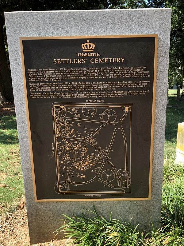 Settlers' Cemetery Marker. Click for full size. Settlers' Cemetery Marker image. Click for full size.
