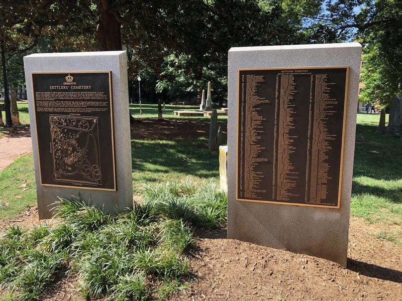 Settlers' Cemetery Marker. Click for full size. Settlers' Cemetery Marker image. Click for full size.