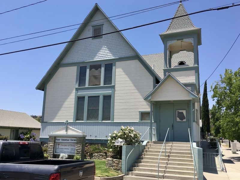 First Christian Church and Marker image. Click for full size.