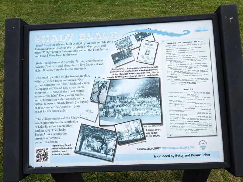 Shady Beach Marker image. Click for full size.