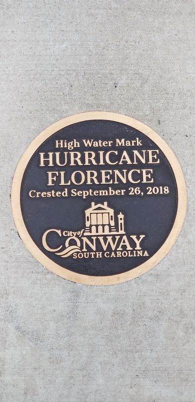 High Water Mark Hurricane Florence Marker image. Click for full size.