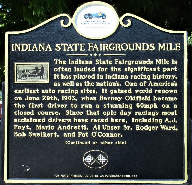 Indiana State Fairgrounds Mile Marker image. Click for full size.