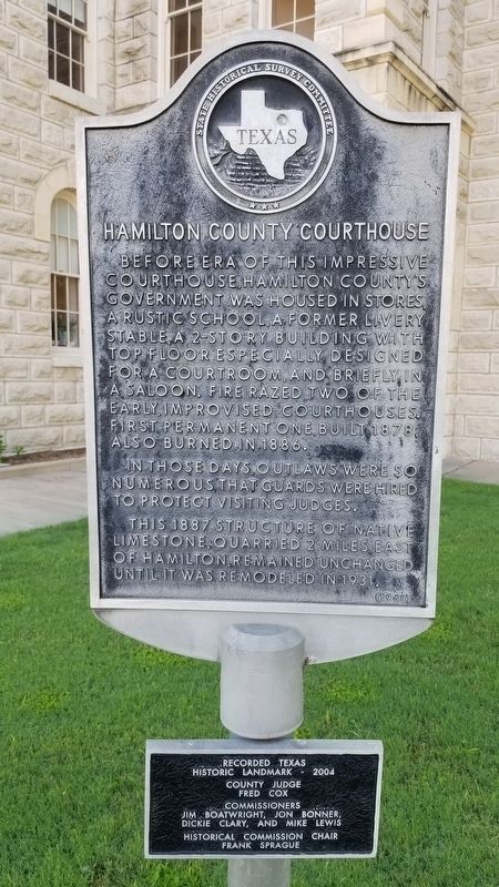 Hamilton County Courthouse Marker image. Click for full size.