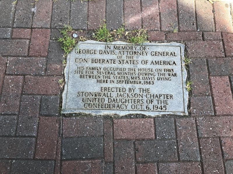In Memory of George Davis, Attorney General of the Confederate States of America Marker. Click for full size. In Memory of George Davis, Attorney General of the Confederate States of America Marker image. Click for full size.
