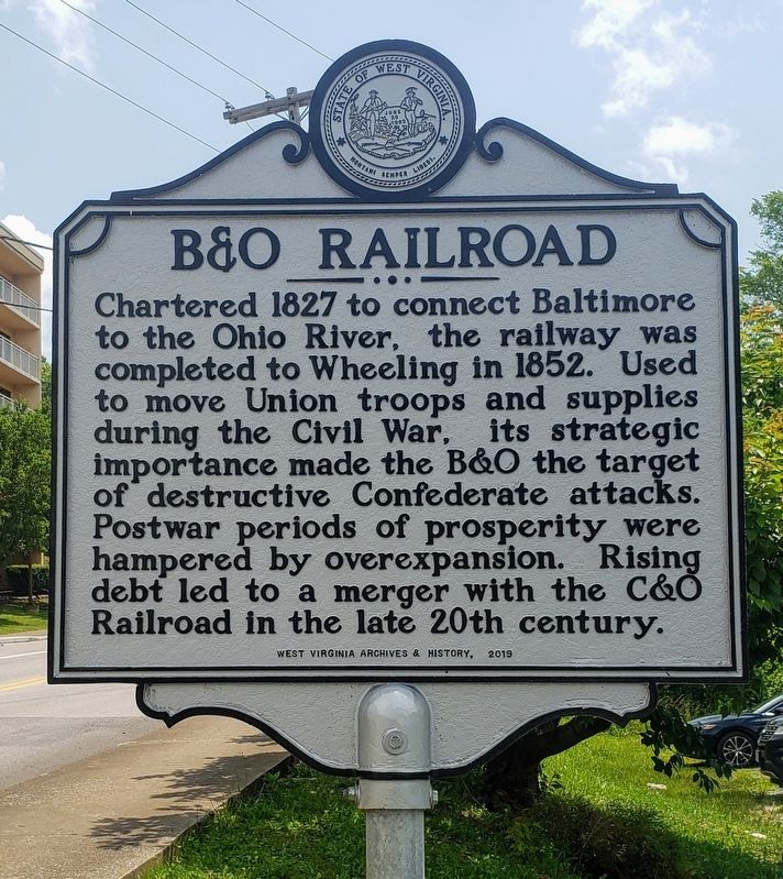 B&O Railroad Marker image. Click for full size.
