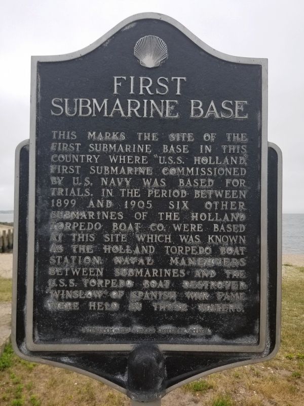 First Submarine Base Marker. Click for full size. First Submarine Base Marker image. Click for full size.