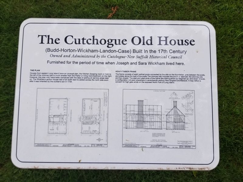The Cutchogue Old House Marker image. Click for full size.