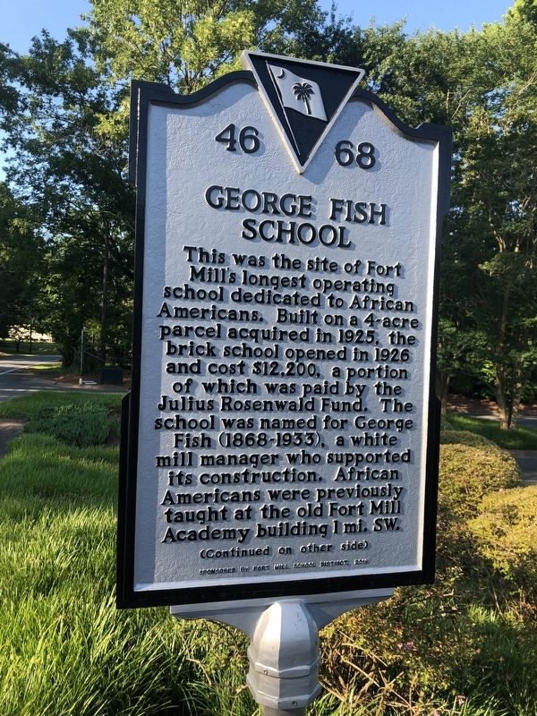 George Fish School Marker image. Click for full size.