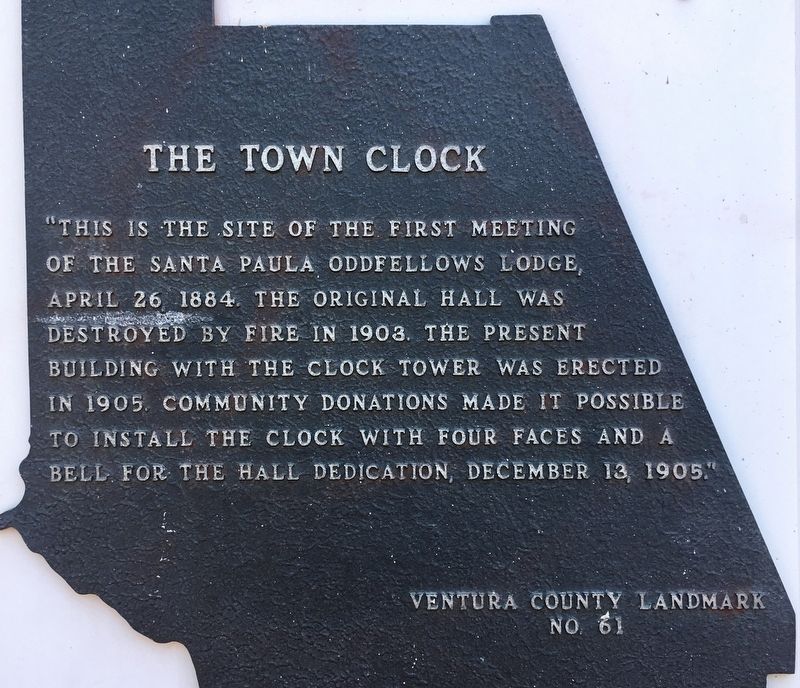 Town Clock Marker image. Click for full size.