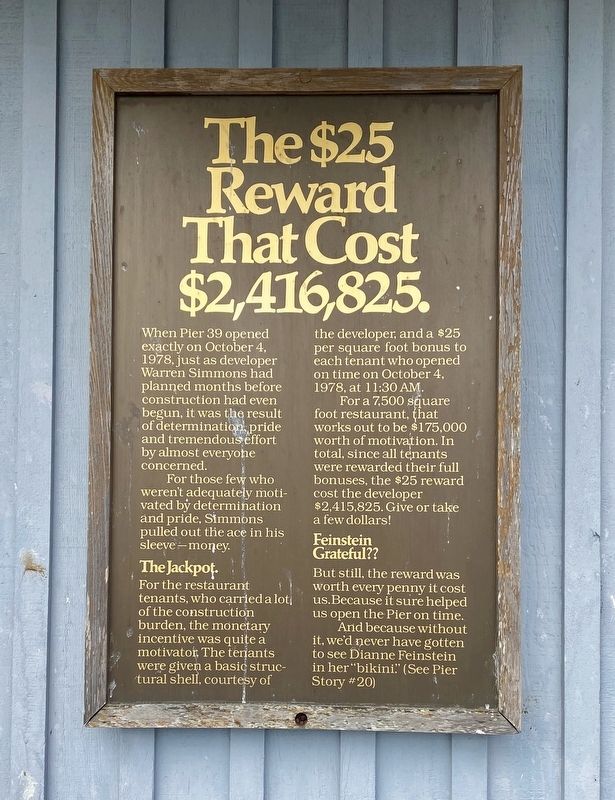 The $25 Reward That Cost $2,416,825. Marker image. Click for full size.
