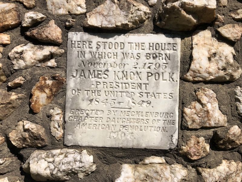 James Knox Polk Birthplace Marker. Click for full size. James Knox Polk Birthplace Marker image. Click for full size.