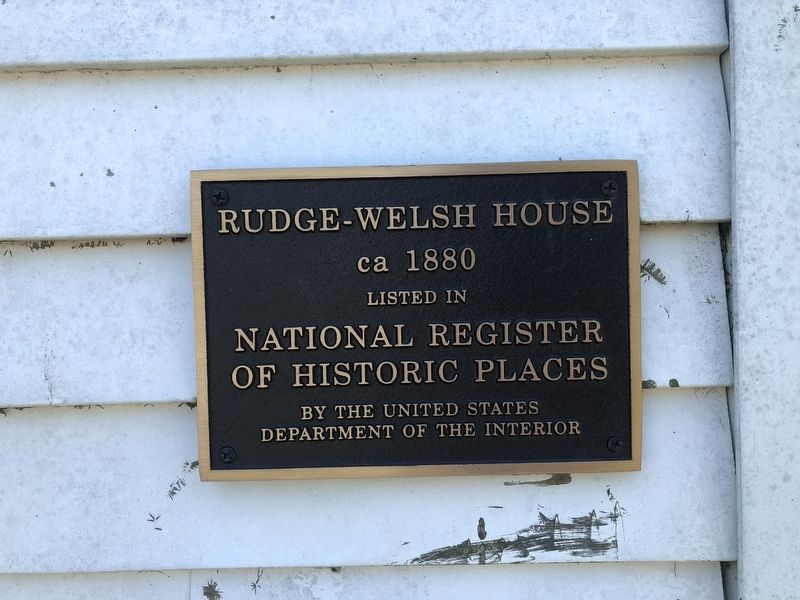 Rudge-Welsh House Marker image. Click for full size.