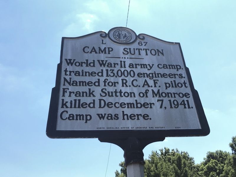 Camp Sutton Marker image. Click for full size.