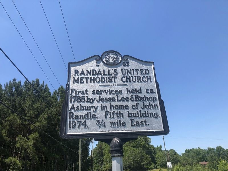 Randall's United Methodist Church Marker image. Click for full size.