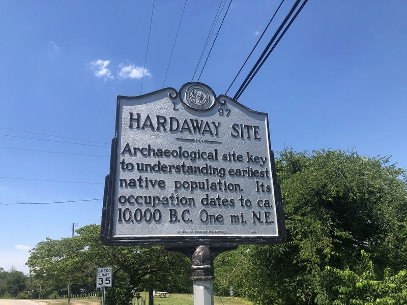 Hardaway Site Marker. Click for full size. Hardaway Site Marker image. Click for full size.