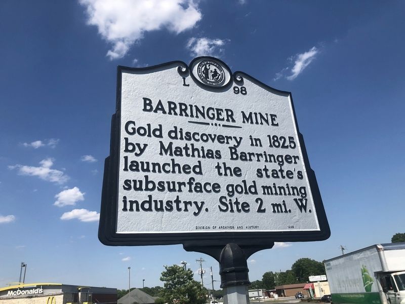 Barringer Mine Marker image. Click for full size.