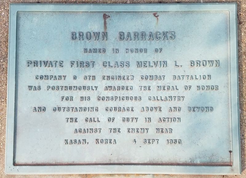 Brown Barracks Marker image. Click for full size.