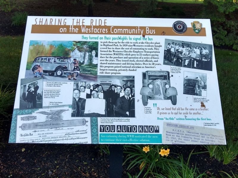 Sharing the Ride on the Westacres Community Bus Marker image. Click for full size.