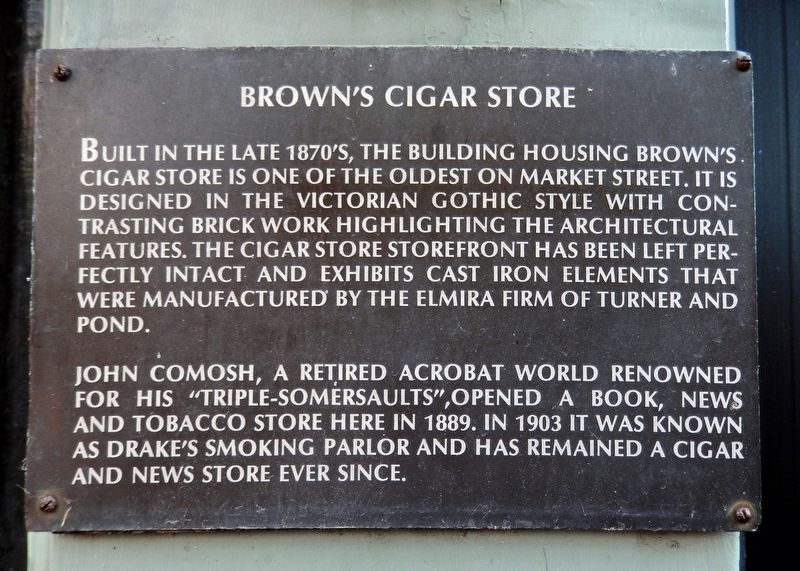 Brown's Cigar Store Marker image. Click for full size.