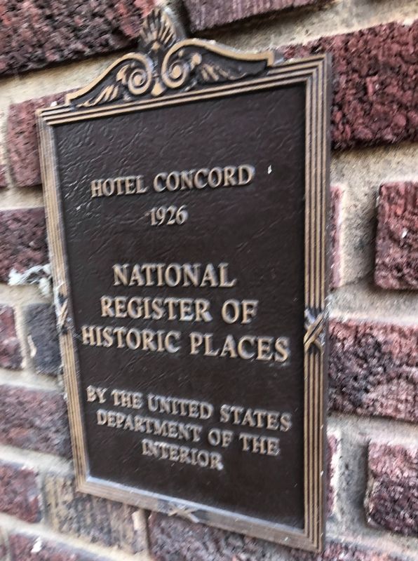 Hotel Concord Marker image. Click for full size.
