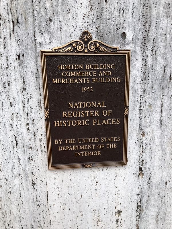 Horton Building Commerce and Merchants Building Marker image. Click for full size.