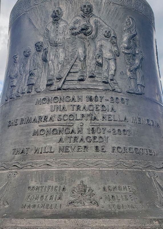 Italian-American Immigrants Memorial Bell - North Face image. Click for full size.