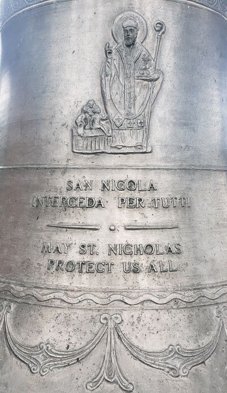 Italian-American Immigrants Memorial Bell - South Face image. Click for full size.