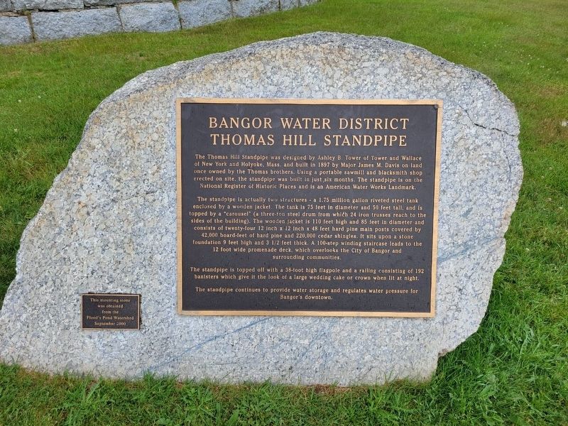 Bangor Water District Thomas Hill Standpipe Marker image. Click for full size.