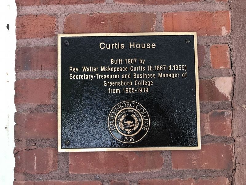 Curtis House Marker image. Click for full size.