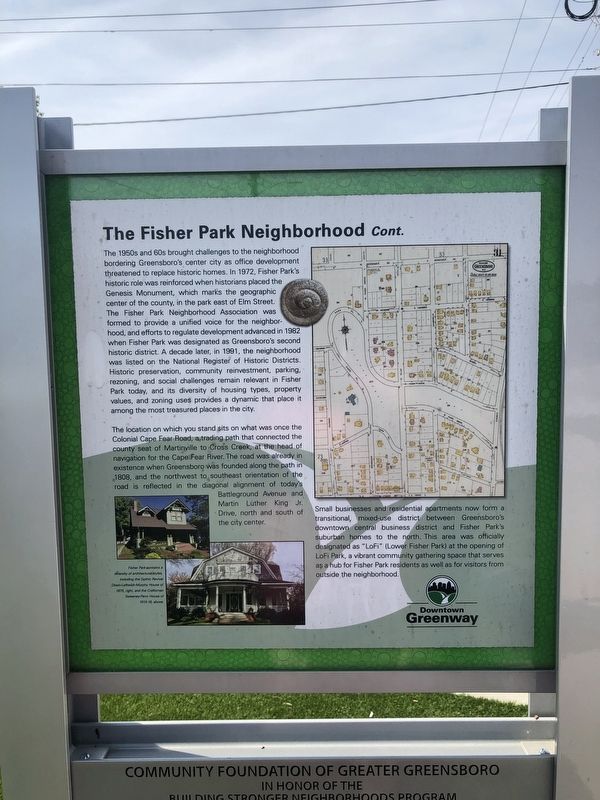 The Fisher Park Neighborhood Marker image. Click for full size.