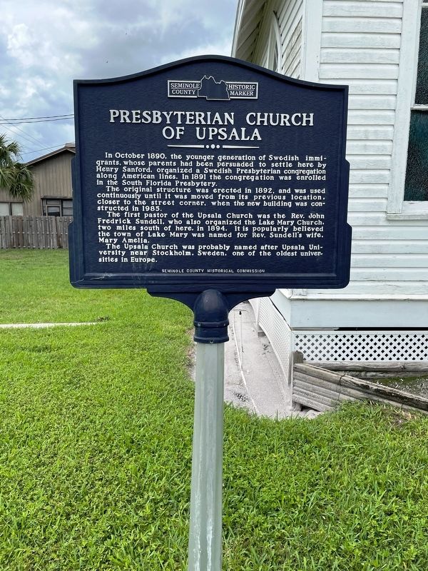 Presbyterian Church of Upsala Marker image. Click for full size.