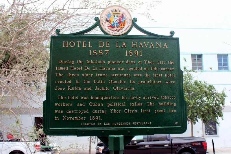 Hotel De La Havana Marker after restoration image. Click for full size.