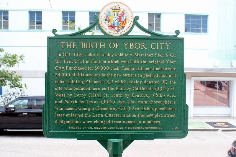 The Birth Of Ybor City Marker after restoration image. Click for full size.