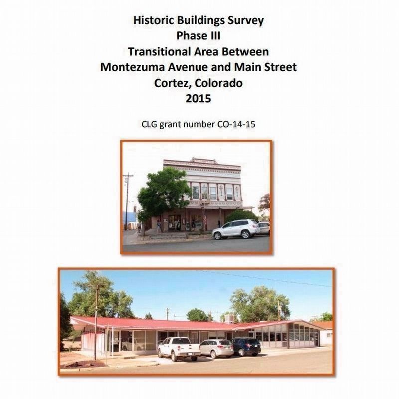 Cortez Historic Buildings Survey Phase III image. Click for more information.