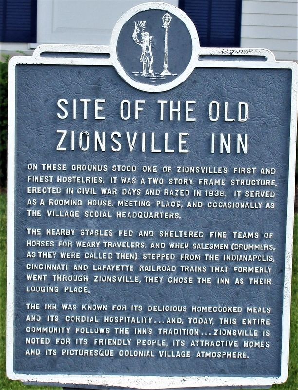 Site of the Old Zionsville Inn Marker image. Click for full size.