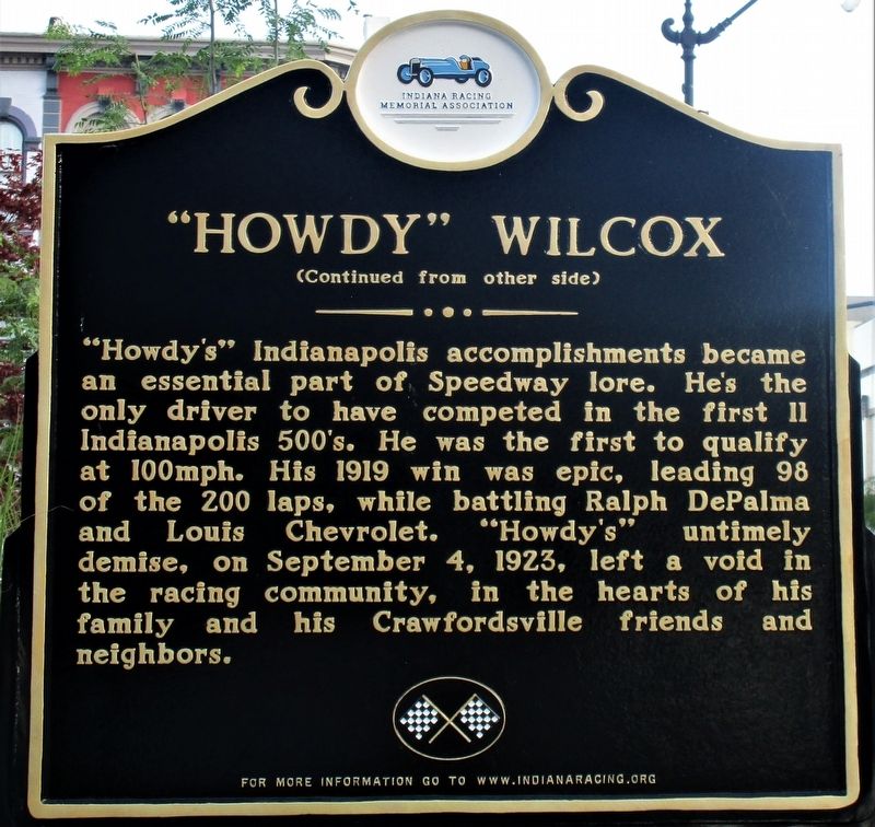 Howdy Wilcox Marker image. Click for full size.
