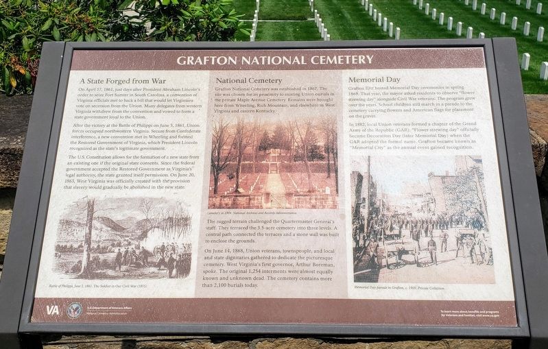 Grafton National Cemetery Marker image. Click for full size.