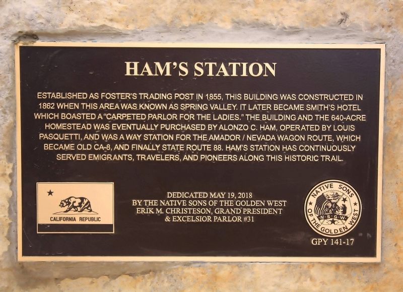 Ham's Station Marker image. Click for full size.