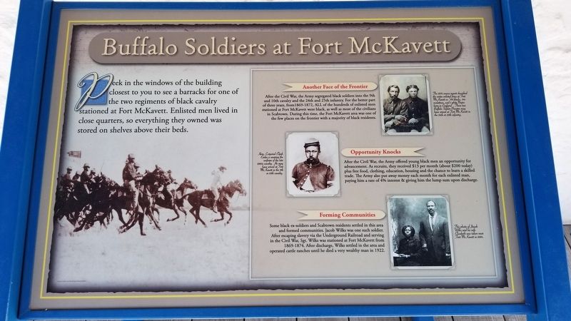 Buffalo Soldiers at Fort McKavett Marker image. Click for full size.