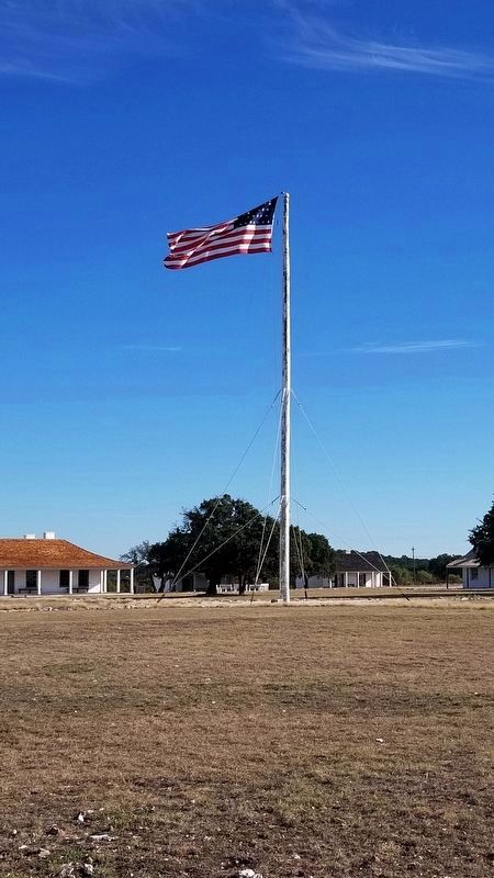 The flag pole at the parade grounds image. Click for full size.