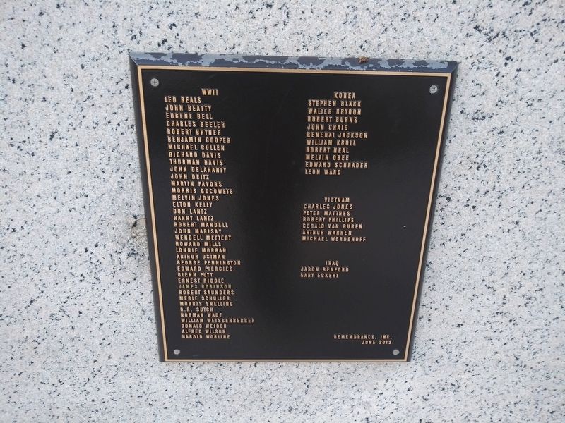 Lucas County Veterans Memorial image. Click for full size.