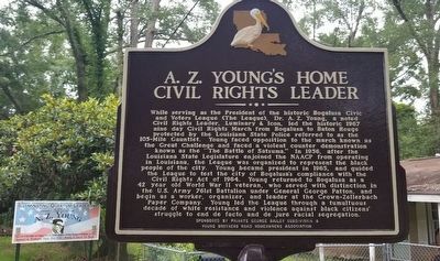 A. Z. Young's Home Civil Rights Leader Marker image. Click for full size.